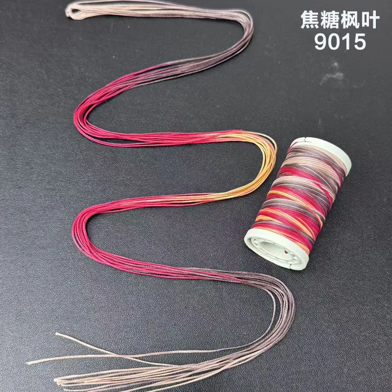 0.5mm 80Meters Segment Dyed Fat Wax Wire Thread Handmade DIY Special Wire, Hand Sewn Bracelet Necklace Weaving