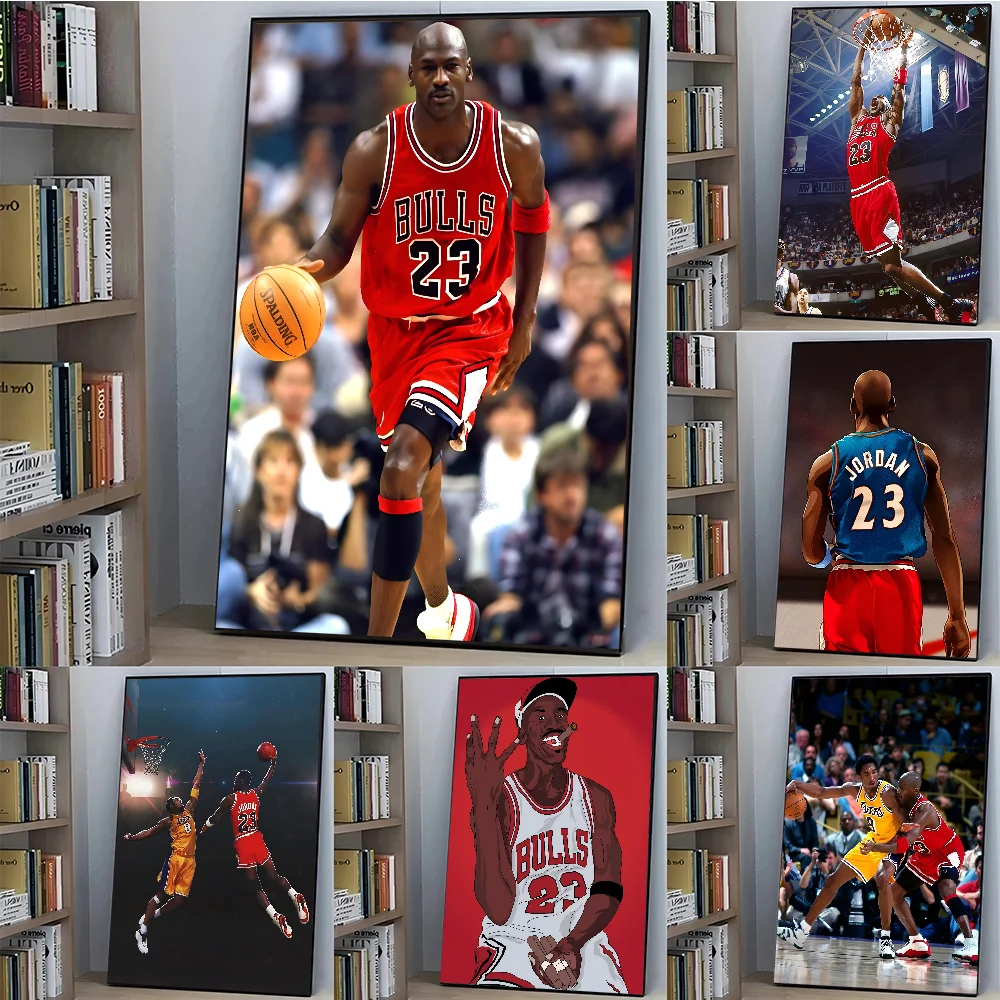 Basketball M-Michael J-Jordan Poster Paper Print Home Living Room Bedroom Entrance Bar Cafe Art Painting Decoration