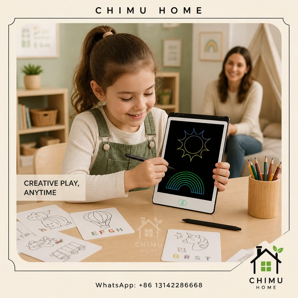 【CHIMU HOME】8.5 Inch LCD Writing Tablet Drawing Board with Stylus One-Click Erase Reusable Writing Pad for Kids Office