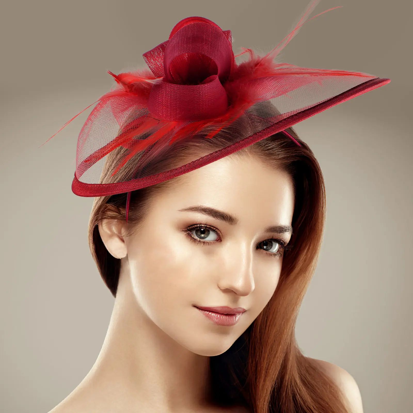 

Women Fascinators Tea Party Hat Elegant Headpiece for Wedding Fancy Fashion Vintage Dressy Accessory Ladies Hat