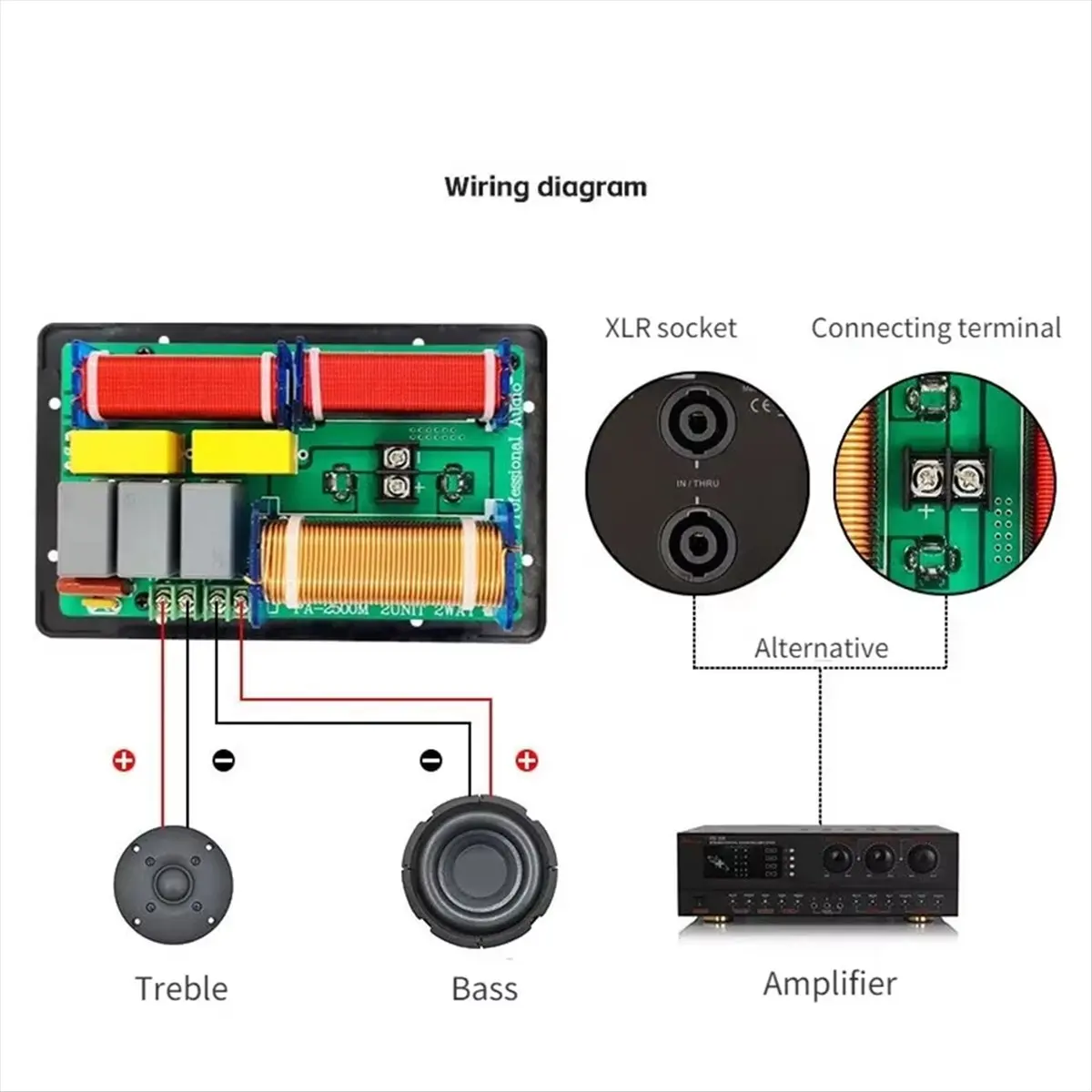 

800 Вт 2-полосный Hi-Fi делитель высоких частот домашний видеозвук стереофильтры устройства домашний динамик DIY