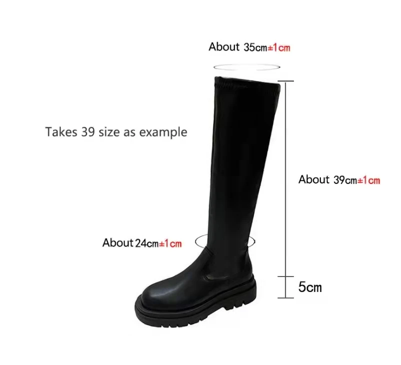 2022 Winter Brand New Female Platform Thigh High Boots Fashion Slim Chunky Heels Over The Knee Boots Women Party Shoes Woman