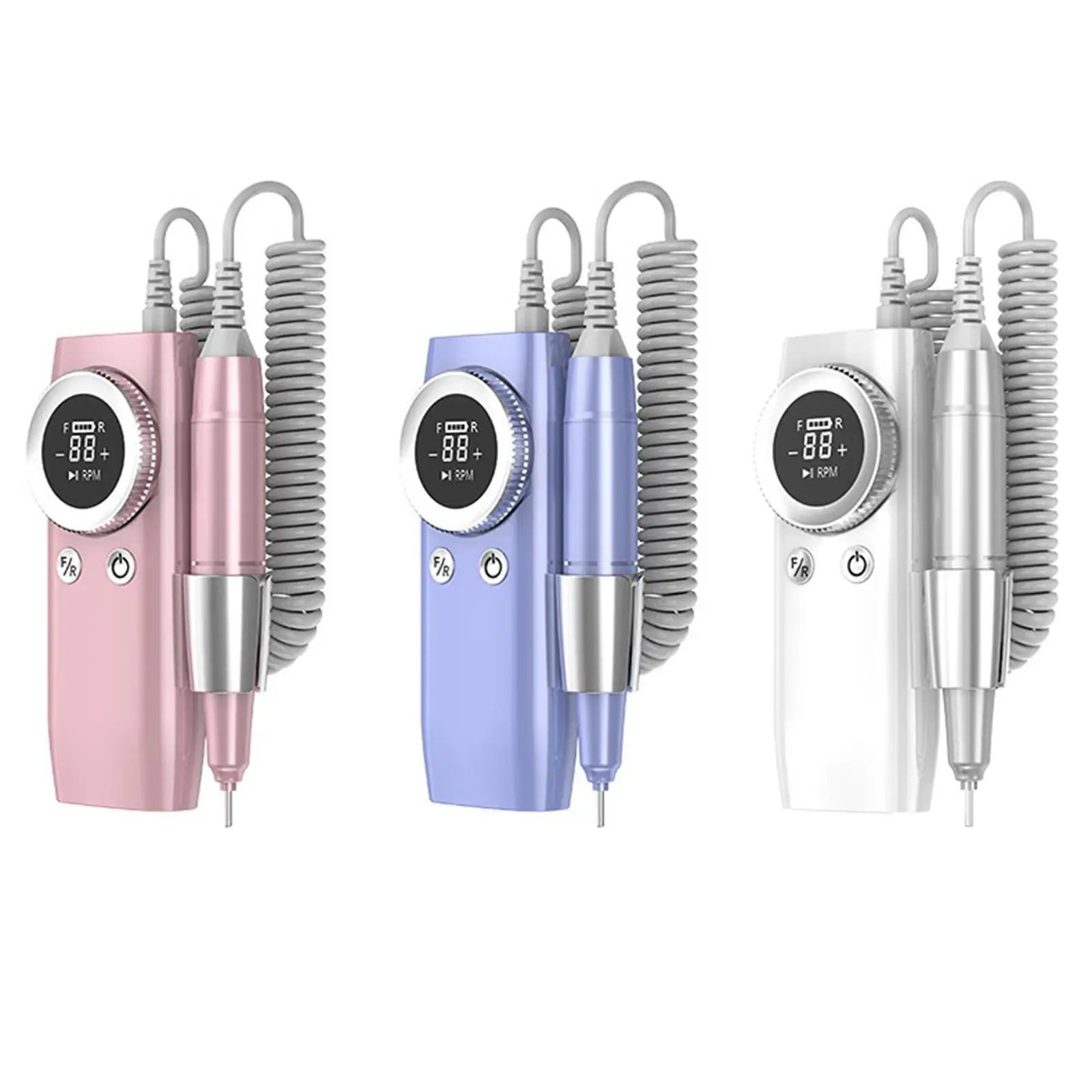 ماكينة مبرد أظافر من سبائك الألومنيوم 36 وات مع لقمة مبرد أظافر منخفضة الضوضاء للأظافر