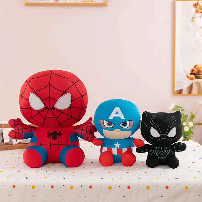 NUOVO 45 centimetri Uomo Spidermaned Peluche Bambole di Film Marvel Avengers Morbido Peluche Eroe Capitan America Ferro Regali Di Natale per I Bambini