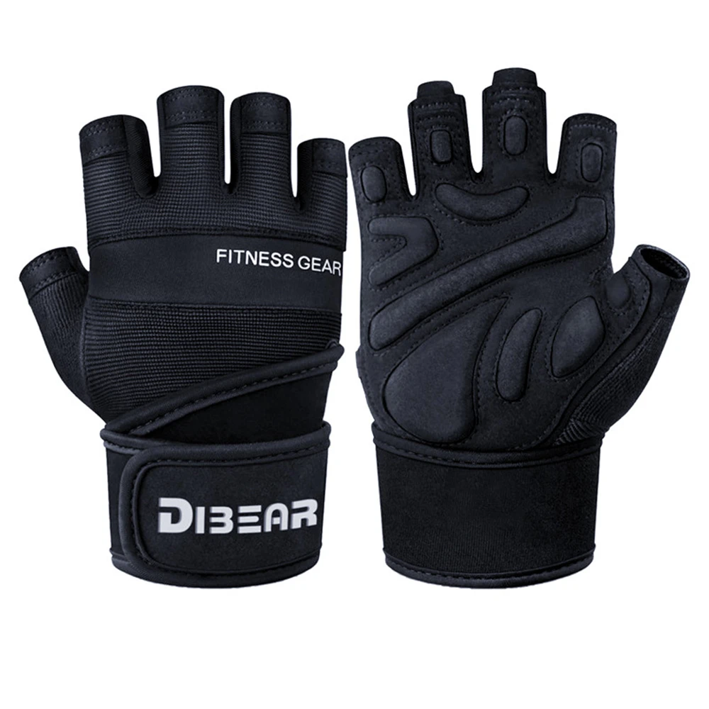 Half Finger Bodybuilding Gym Gloves Weightlifting Dumbbell Kettlebell Training Workout Fitness Gloves For Man  Women