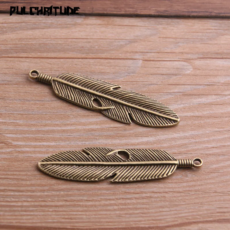 10 Styles Vintage Bronze Metal Small Big Wings Feather Charms For Jewelry Making Diy Zinc Alloy Mix Animal Pendant