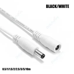 Kabel zasilający DC 22/20AWG 5.5mm x 2.1mm przedłużacz 1M/2M/3M/5M/10M męski na żeński kabel DC do kamery bezpieczeństwa CCTV LED Strip