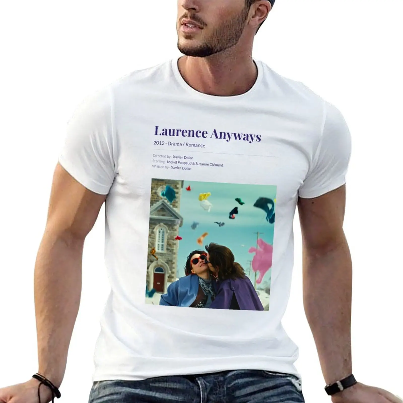 Laurence Anyways (2012) Xavier Dolan Movie T-Shirt Work Wear Simple Tee Shirt