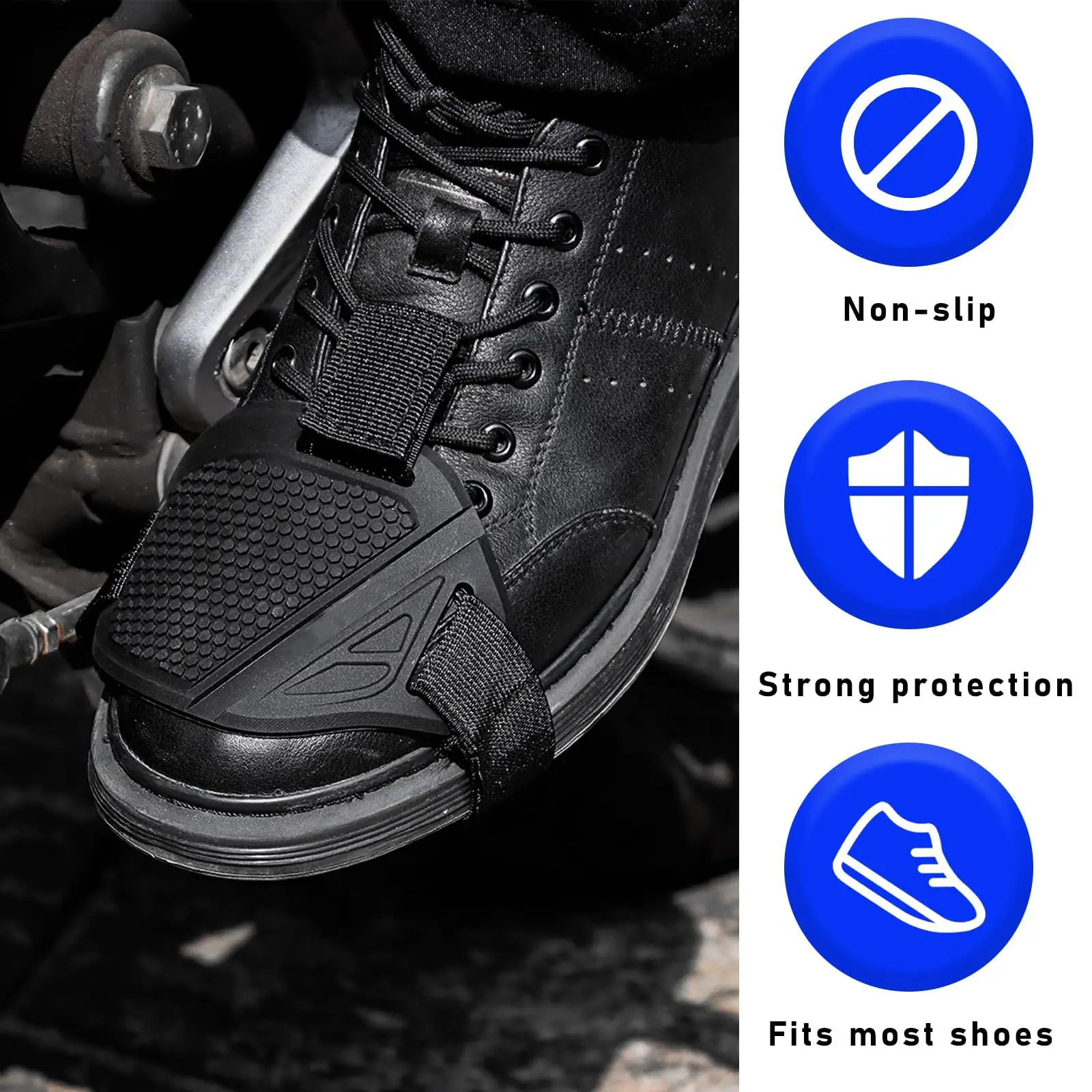 Honeycomb Anti-Slip Gear Shift Shoe Protector Motorcycle Shift Lever Pad Riding Shoe Guard Gear Shifting Cover Accessories view 2