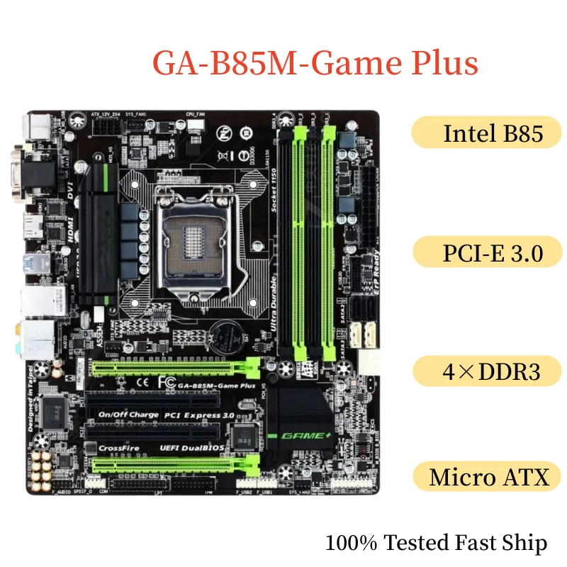 

For Gigabyte GA-B85M-Game Plus Motherboard 32GB LGA 1150 DDR3 Micro ATX Mainboard 100% Tested Fast Ship