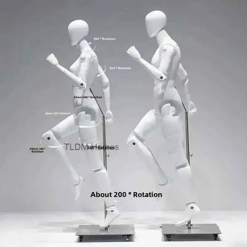 Changeable Posture Full Body Mannequin Shopping Mall Mannequins for Clothing Store Model Props Luxury Window Display Shelf Dummy