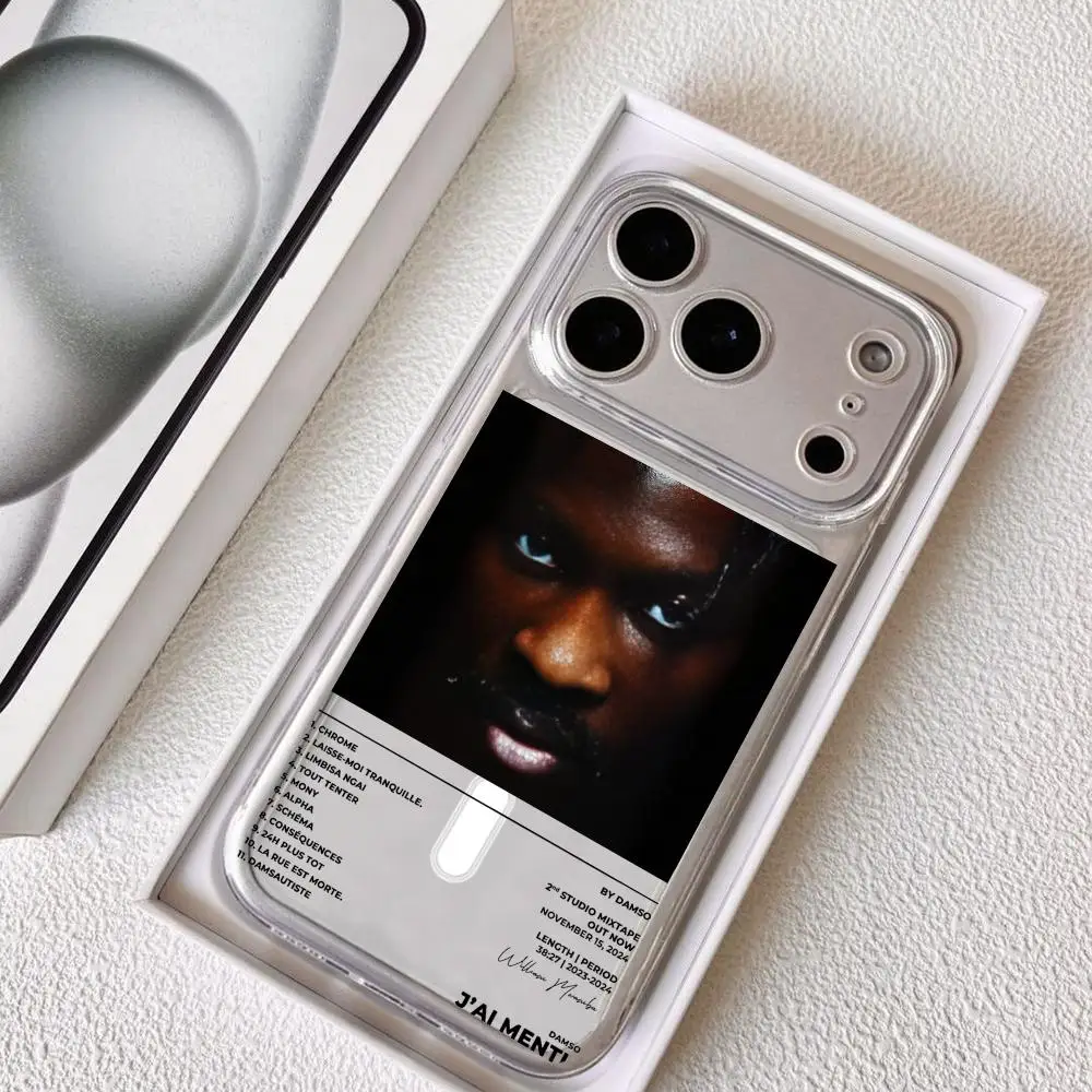 Rapper D-Damso Phone Case For iPhone 17 16 15 14 13 12 Pro Max Plus Magnetic Clear Case Slim Wireless Charging