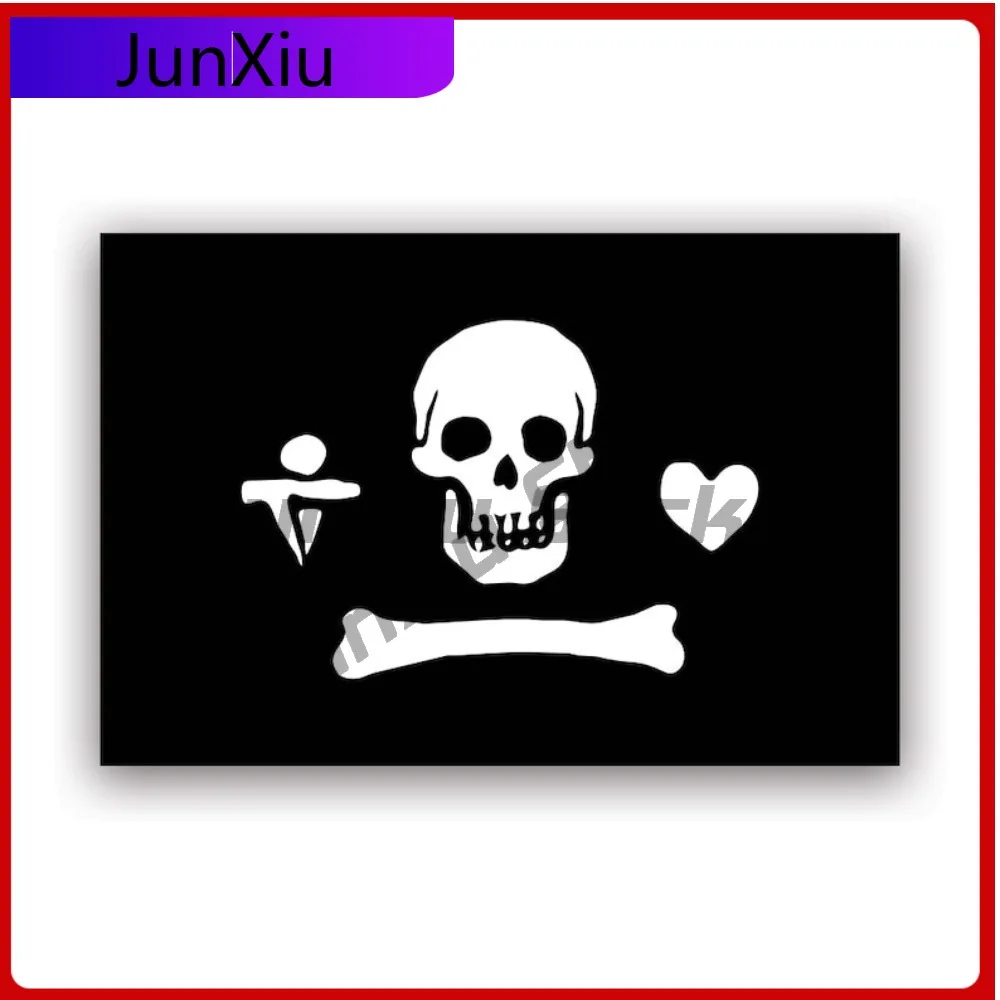 

Jolly Roger Stede Weather Resistant Fade Resistant Vintage For Helmet Bumper Car Window Easy To Remove Removable Decal Laptop