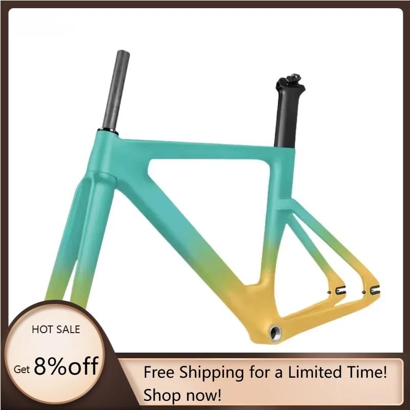 

STLF Single Speed Carbon Fiber Track Frame 700*28C Dead Fly Field Racing Frame for Road Bicycles with Thru Axle Dropout