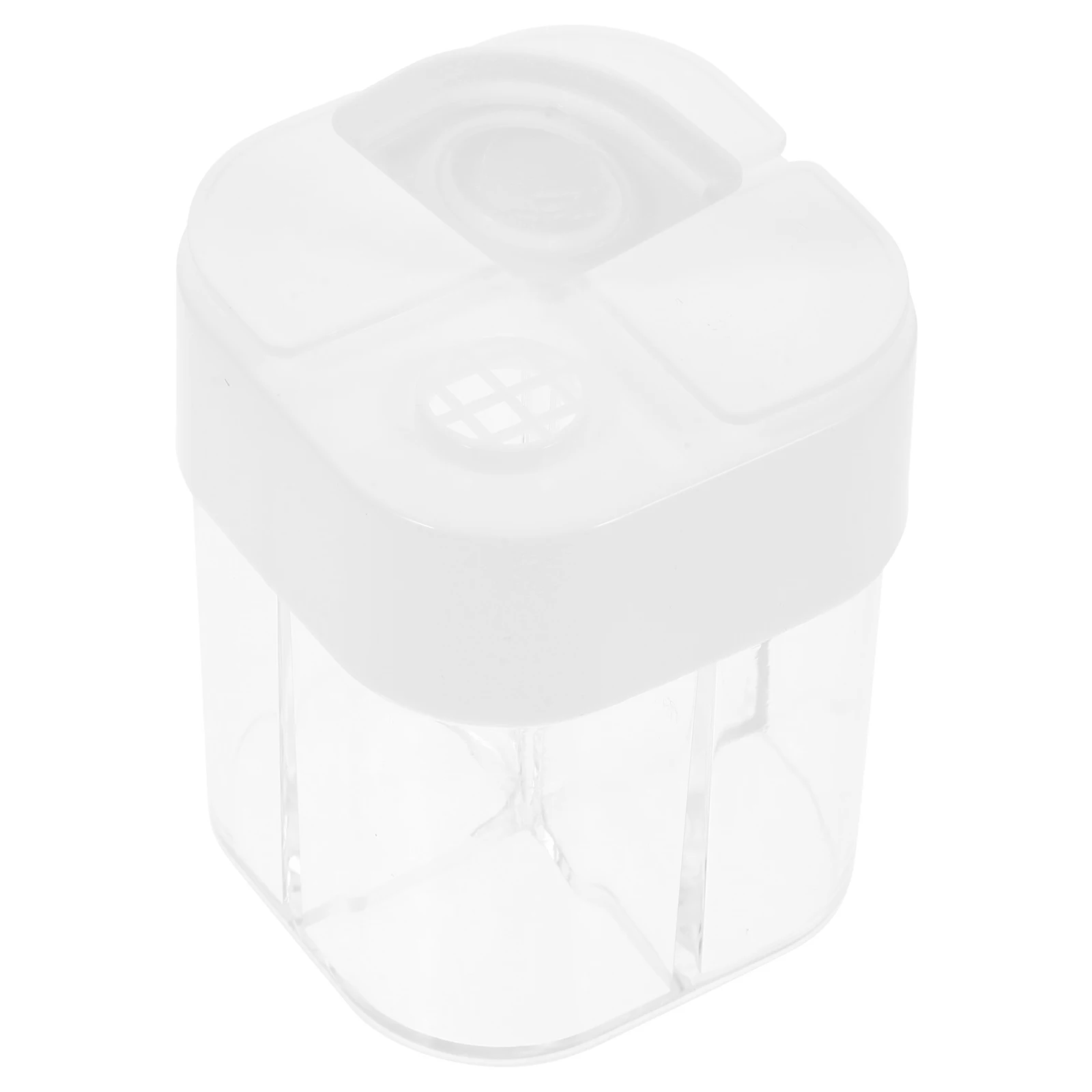 

Flip Lid Seasoning Box White Transparent Multi Compartment Portable Spice Container Reusable Kitchen BBQ Camping