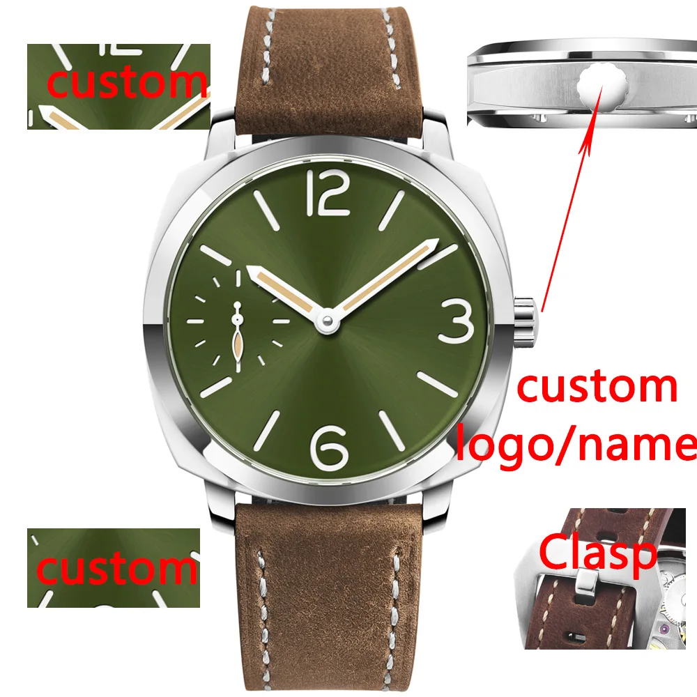 

42mm Custom logo st3600 watch fashionable st3600 hot selling sapphire crystal men's manual mechanical watch