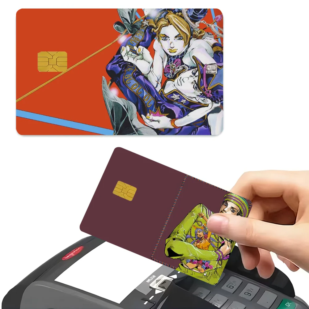 J-JoJo's Bizarre Adventure Credit Card Skin Stickers For VISA Bank Card Transportation Card Sticker Anti-scratch Women Gift