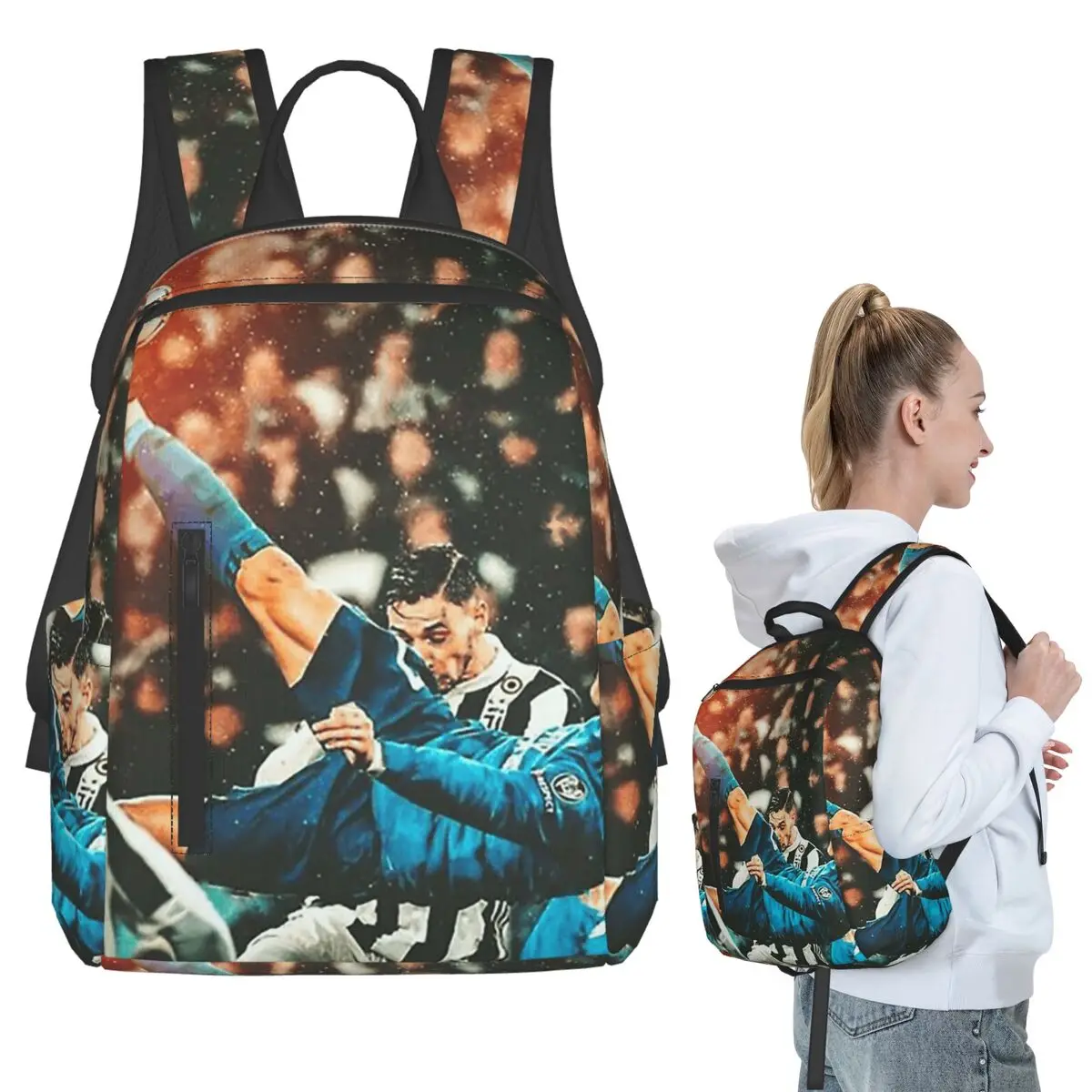 Ronaldo Best Selling , Ronaldo Top Items Backpack Student BookBag Boys Girls School Bag Computer Shoulder Bags Men Women