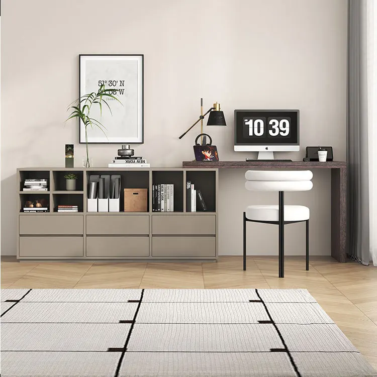 Italian minimalist desk bedroom computer desk chest integrated household