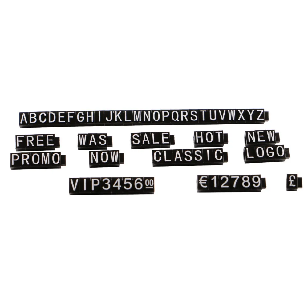 Mini Price Numeral Cubes, Assembly Blocks Stick Combined Number Digits Tag Sign Watch Jewelries Pop Pricing Display Stand Frame