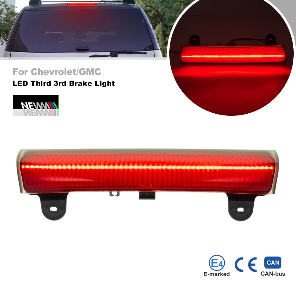 

GMT800 Third Brake Light For 2000-2006 Gen2 Chevrolet Tahoe/GMC Yukon Suburban/Yukon XL 1500 2500 LED Tailgate 3rd Stop Lamp