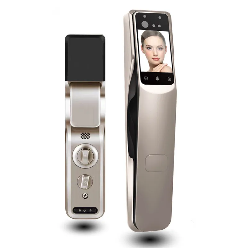 3D Face Recognition Digital Smart Door Lock With Fingerprint Face Palm Vein Identification Password Card Key