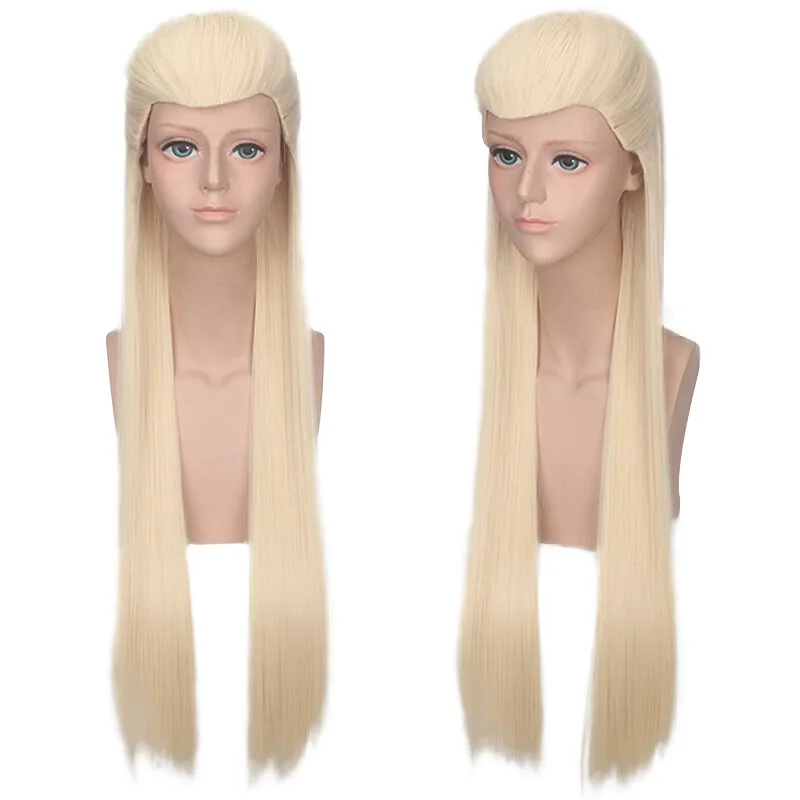 شعر مستعار اصطناعي طويل أسود أبيض شعر مستعار تأثيري مع ذروة الأرملة الانفجارات الكثيفة لحفلة الهالوين لعب الأدوار النمط الصيني #3