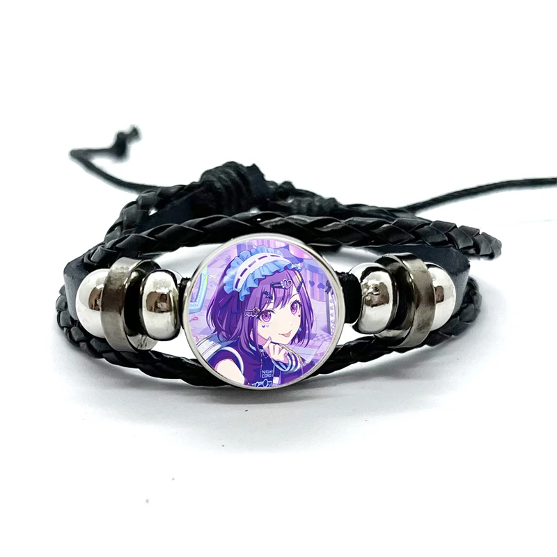 Project SEKAI Anime Shinonome Ena Enanan Leather Bracelets Glass Multilayer Braided Bracelets Bangles Jewelry Gift