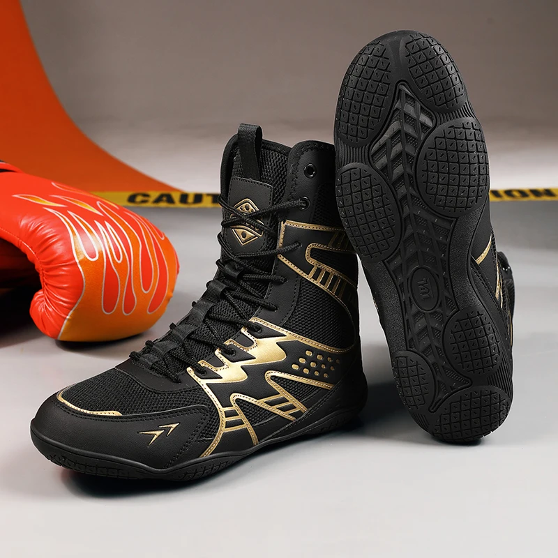 Classic Brand Comfortable Anti Slip Men Wrestling Shoe Top Quality Wearable Boxing Sport Training Shoe Indoor Gym Fighting Shoe