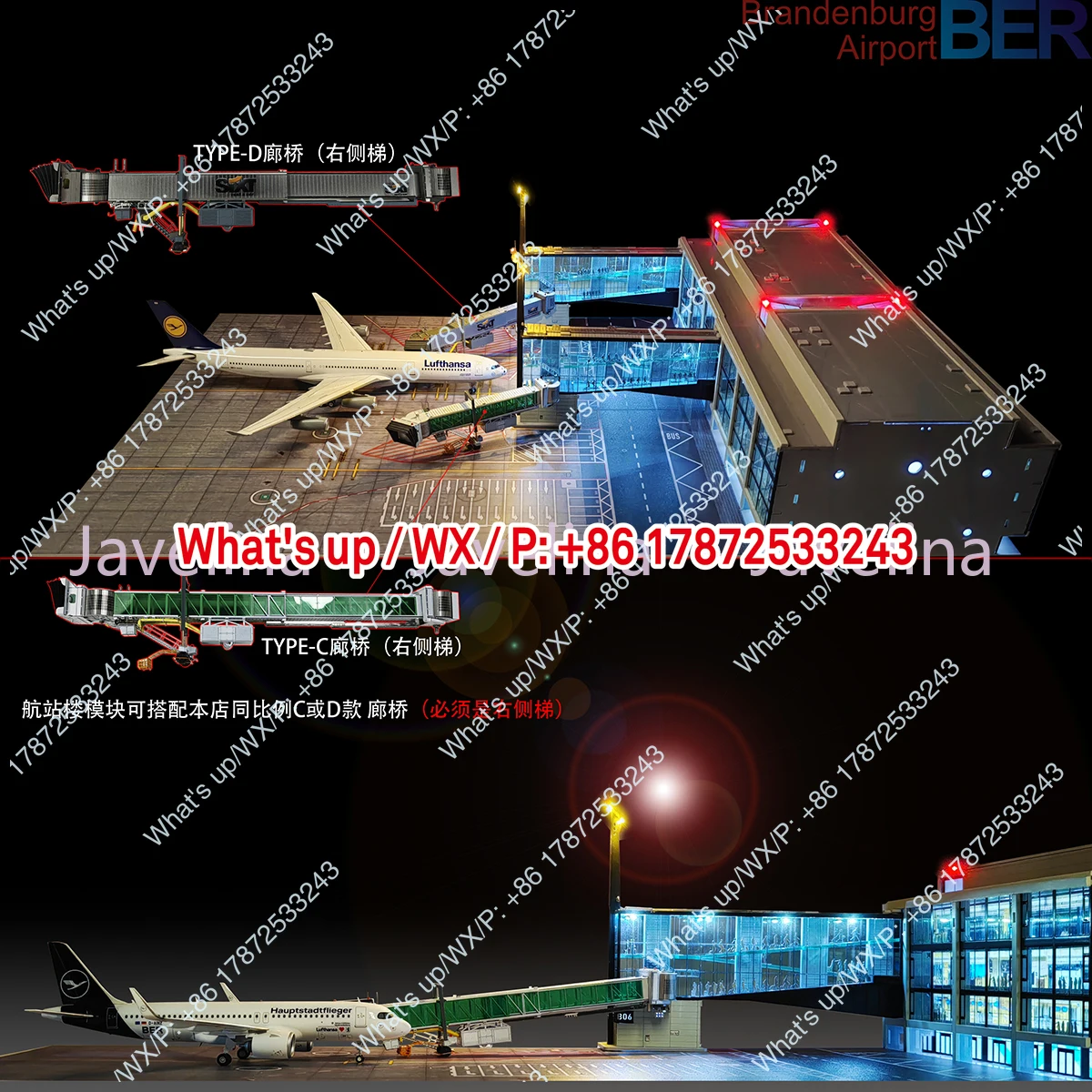 200 Airport Module Terminal Apron Model with Lighting for Simulation Educational Toy