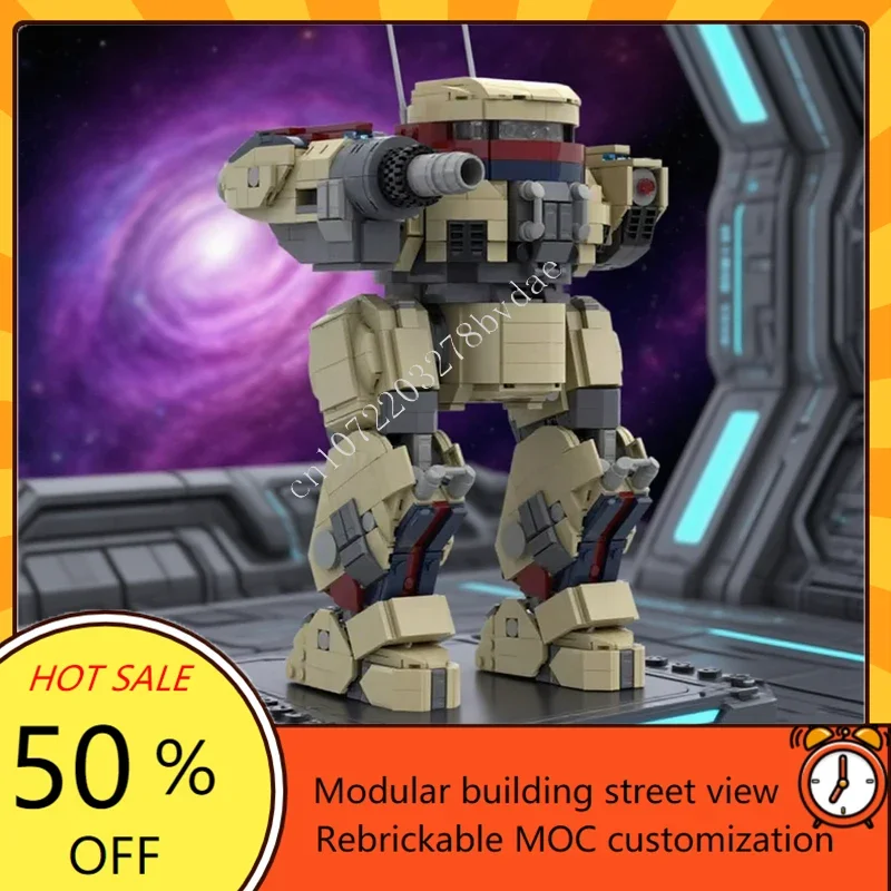 

1577PCS MOC Space Wars Urbanmech from Battletech Street View Architecture Assembly DIY Custom Puzzle ChildrenToy Birthday Gifts