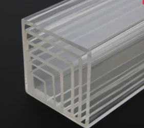 10~100mm Side Width Acrylic square pipe hollow duct transparent plexiglass tube PMMA quartet cantal