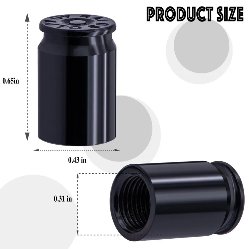 8pcs New Bullet Shell Valve Universal Strong Sealing Bicycle American Threaded Valve Core Sleeve Corrosion Preventive Motorcycle
