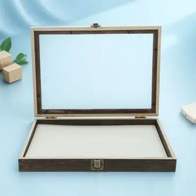 1 Set Insect Specimen Box With Transparent Lid For Plant Wood Storage Display Case Shadow Frame Container Wooden Showcase Tool