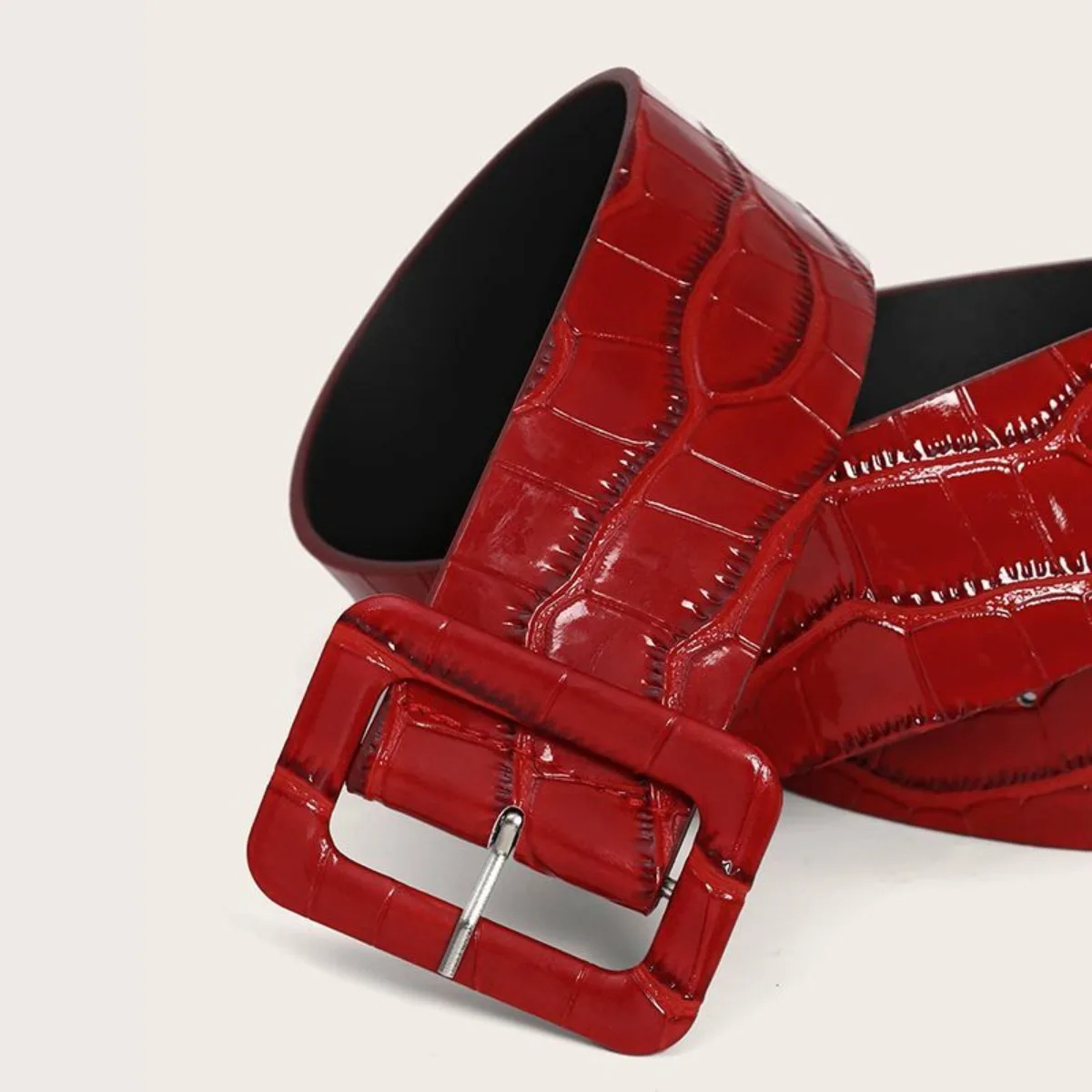 أحزمة إكسسوارات بوهو شيك مغسولة بالحجر الأحمر مشد خصر عريض لفساتين وسراويل نسائية حزام أنيق مرن #5