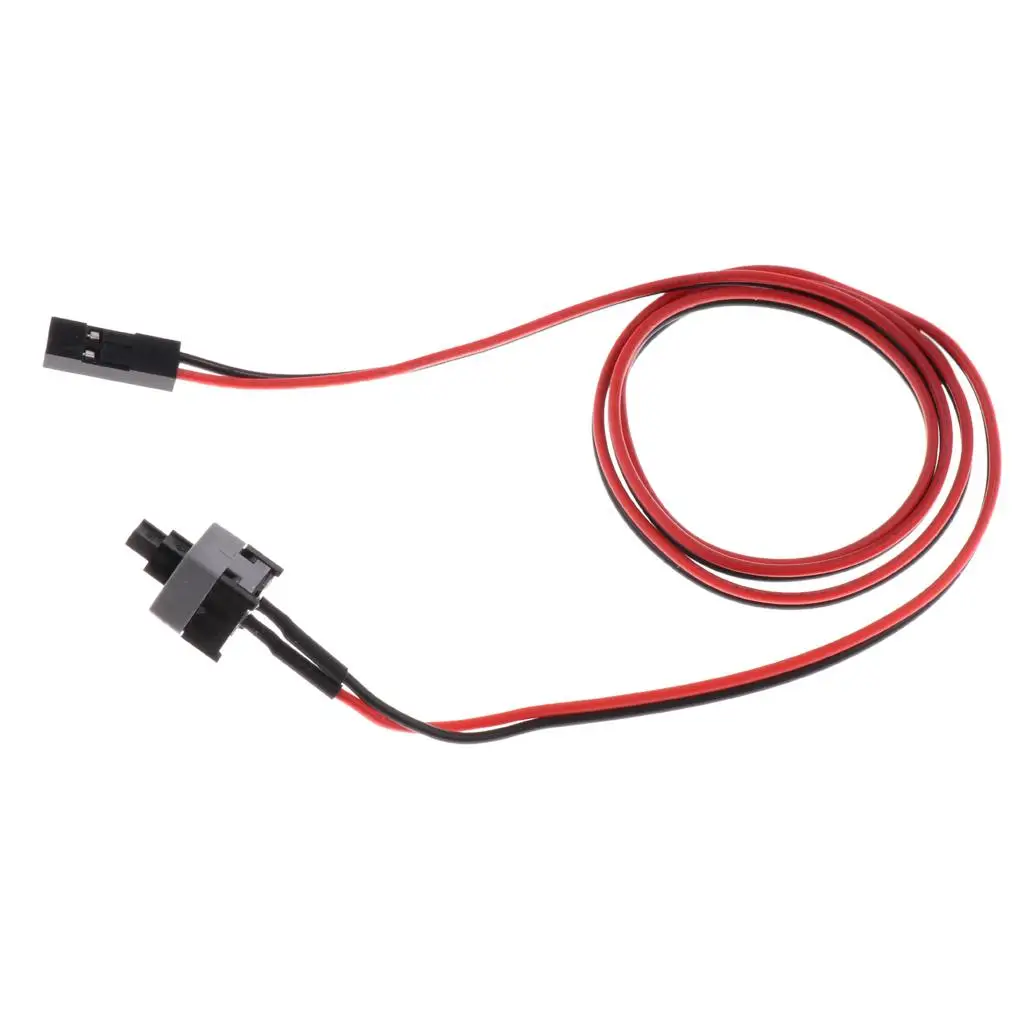 ATX Computer Switch Cable Soft Touch on Off Reset Power Cord 2 Pin Connector for PC Chassis Panel