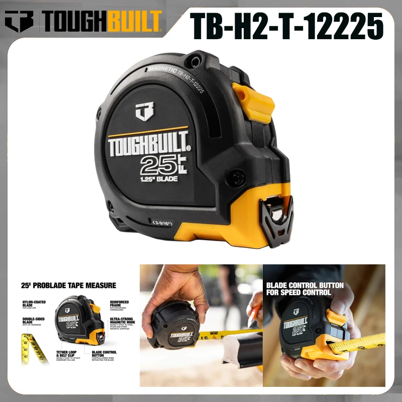 TOUGHBUILT TB-H2-T-12225 25ft ProBlade Tape Measure 1.25