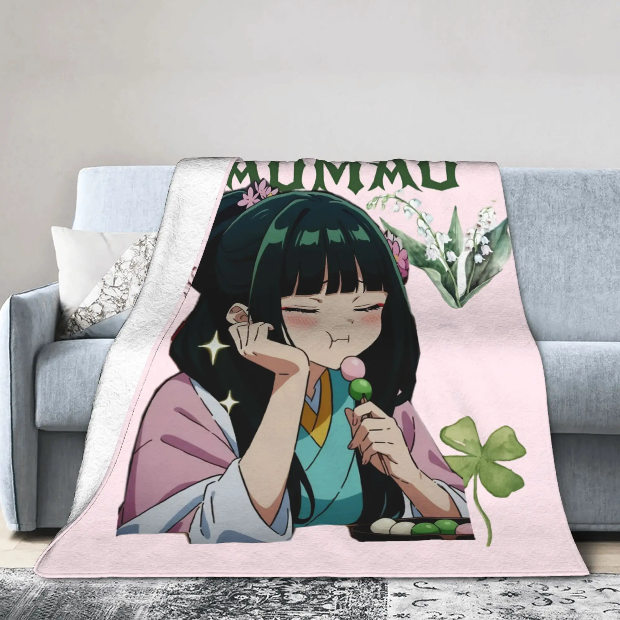 The Apothecary Diaries Anime Blanket Fleece All Season Maomao Multi-function Ultra-Soft Throw Blanket for Couch Plush Thin Quilt