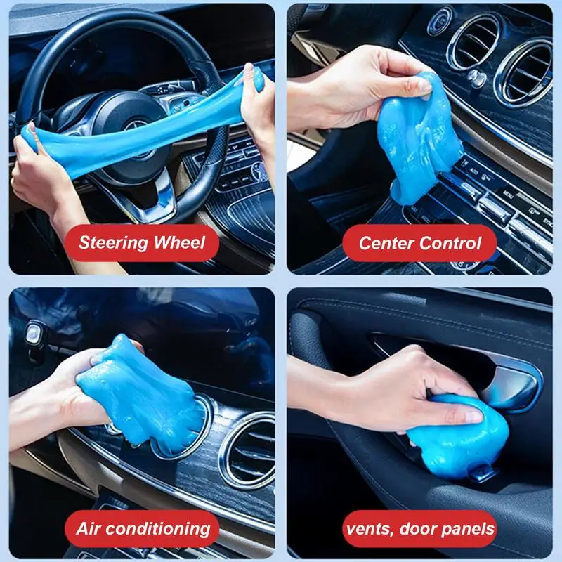 Dust Cleaning Gel For Car 80g Auto Detailing Slime Mud Reusable Multifunctional Auto Detailing Cleaner Putty For PC Keyboard