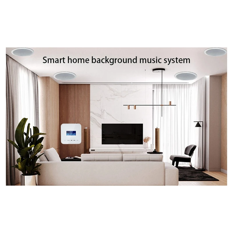 1 Piece Smart Home In Wall Volume Control With 20W X 2CH Amplifier Audio Water Proof Plastic+Metal (Black)