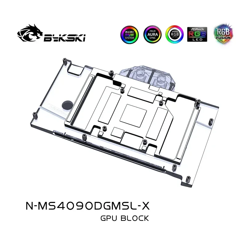 Imagem -02 - Bykski-bloco Gpu para Msi Geforce Rtx 4090 d 24g Gaming x Slim Placa de Vídeo Refrigeração a Água Radiador de Cobre Argb N-ms4090dgmsl-x