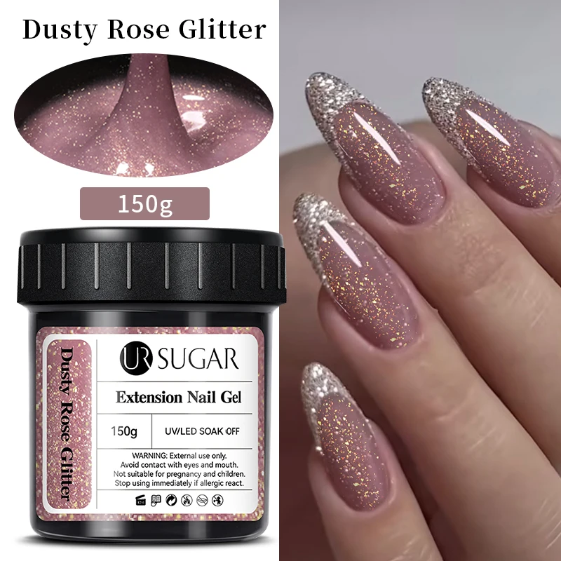 UR SUGAR 150g Transparent Nail Extension Gel Jelly White Light Pink Acrylic French Nail Art UV LED Gel Semi Permanent Manicure image 3