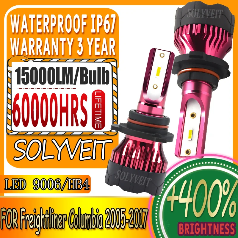 

Instant On High Lumen Output 9006 Headlight LED Low Beam For Freightliner Columbia 2005-2010 2011 2012 2013 2014 2015 2016 2017