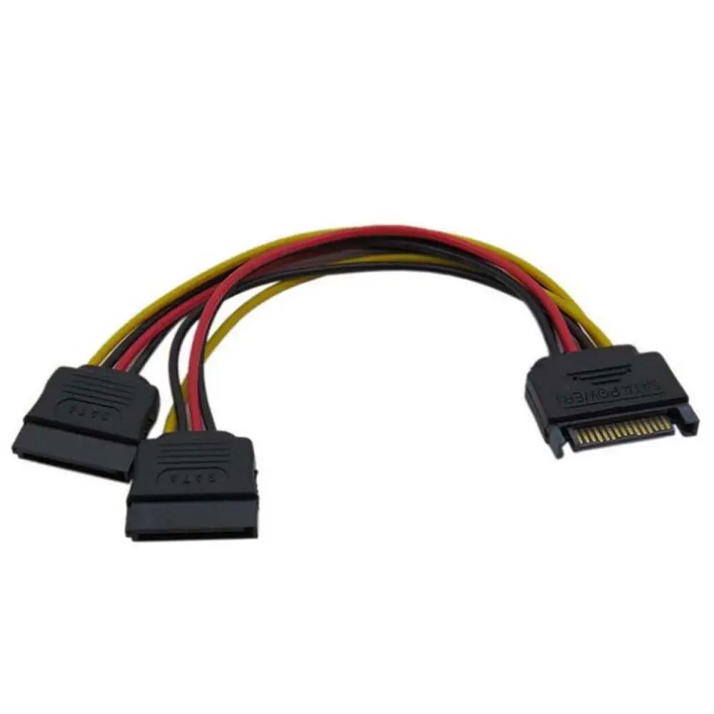 Cable PSU Cable 1 To 2 Extension Cable PSU Extension Cable SATA Adapter Cable SATA Power Cable Hard Disk Power HDD Splitter