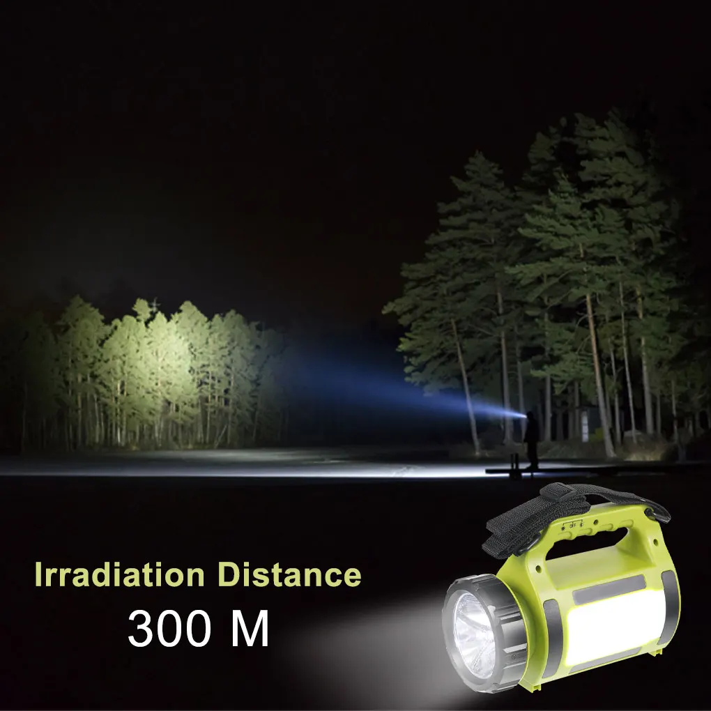 Outdoor LED Flashlight Waterproof Spotlight USB Rechargeable Searchlight Ultra Bright Flashlight Emergency Hand Lamp Power Bank