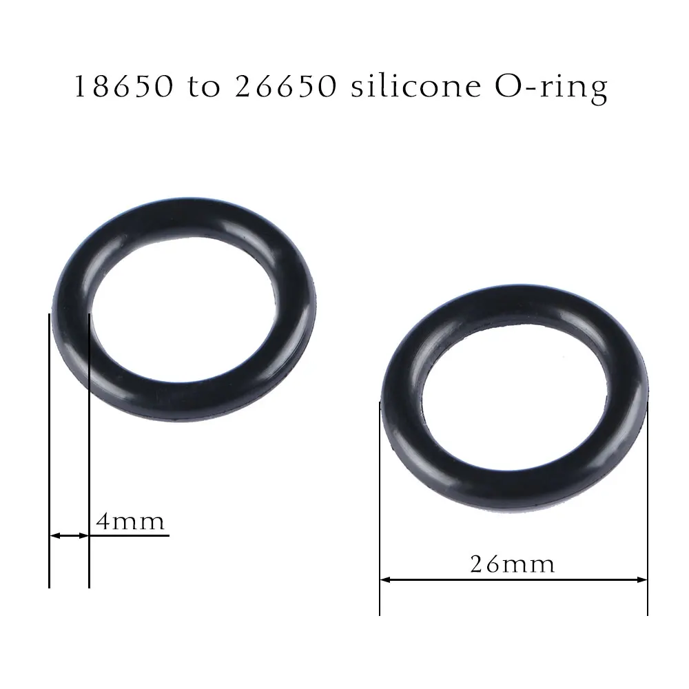 

Силиконовое уплотнительное кольцо для аккумулятора от 18650 до 26650.