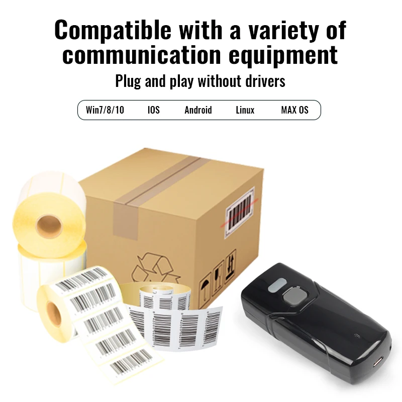 201H Portable Barcode Scanner Usb A4 Stock The Electronic Phone Can Be Repaired 32 Bit CMOS 120fps Black,white 640*480 2-year - view 3