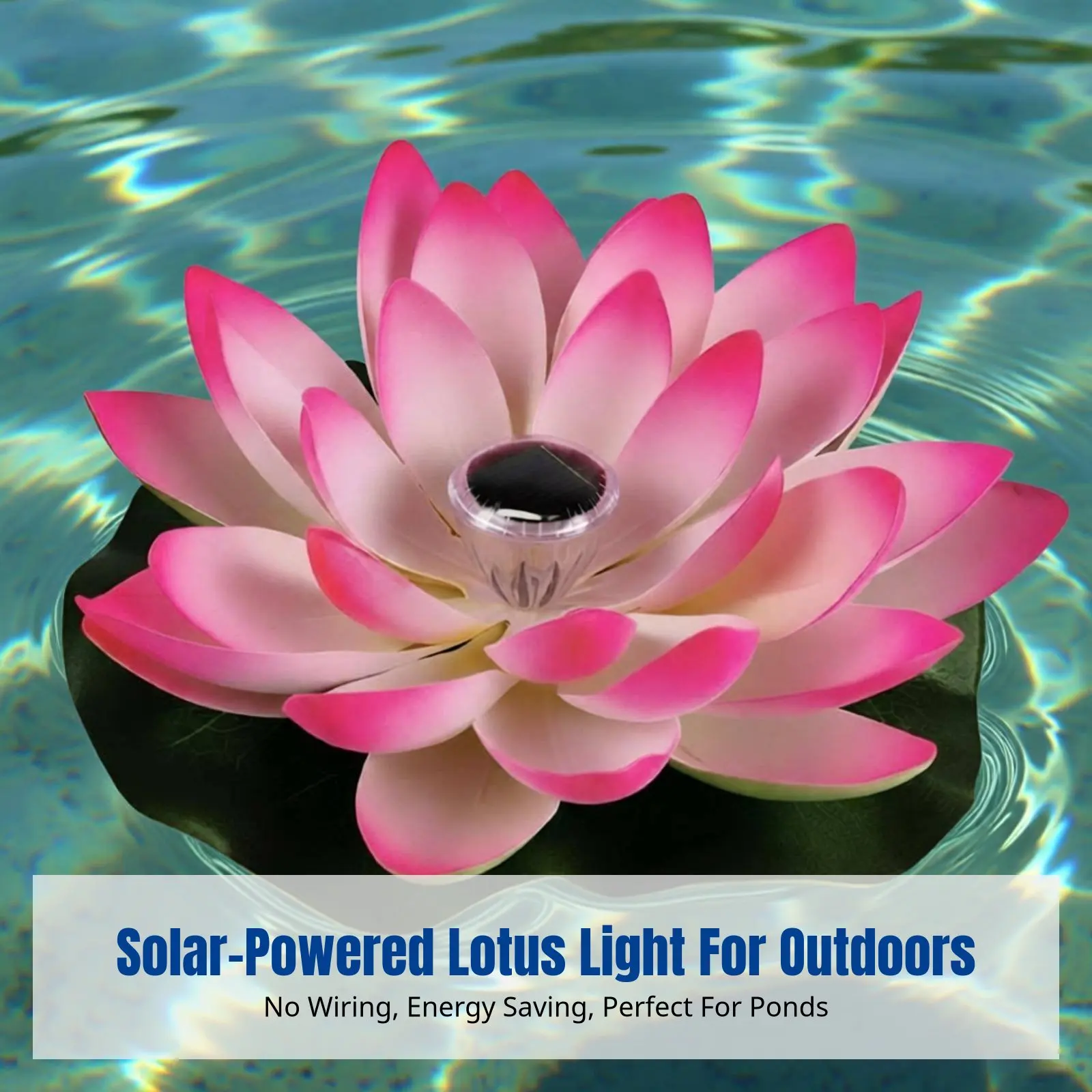 

Солнечный плавающий светильник в форме лотоса, светодиодный светильник для пруда в виде водного цветка, меняющий цвет, водонепроницаемый, для наружного ландшафтного дизайна, декор для мероприятий