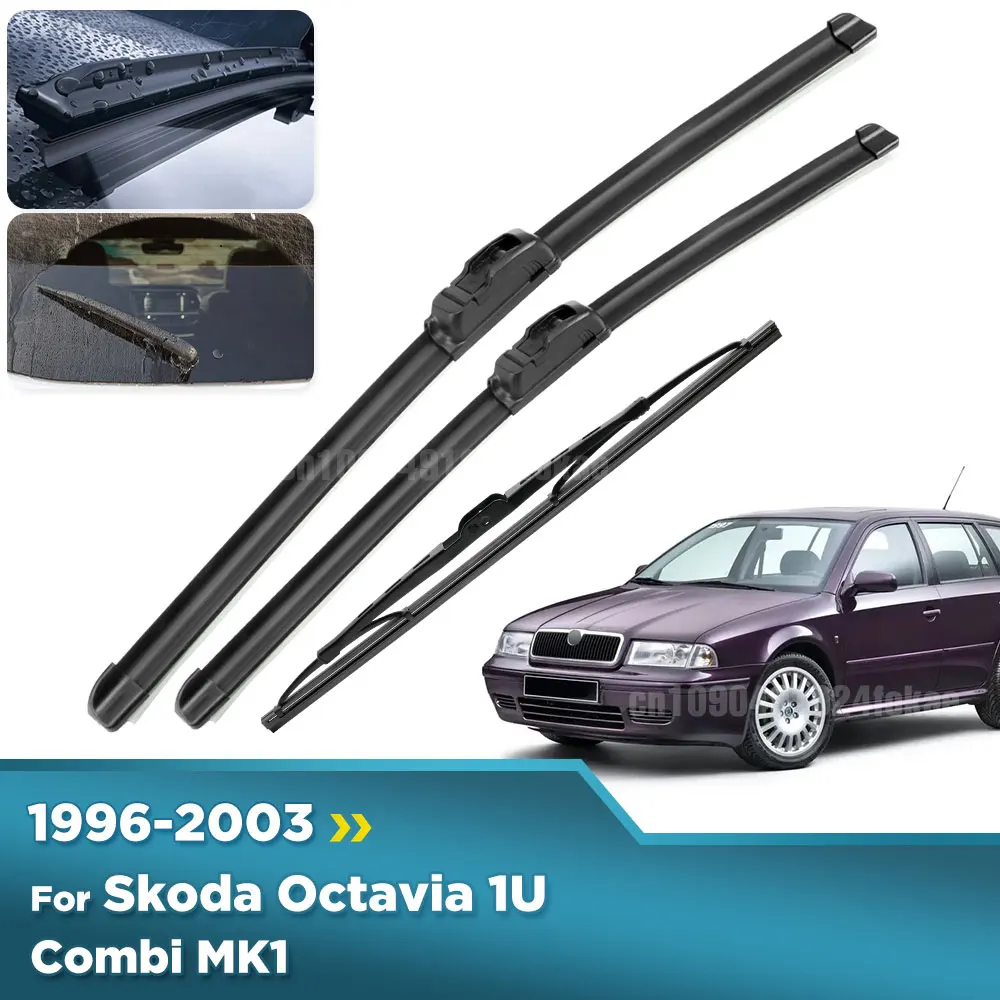 

For Skoda Octavia 1U Combi MK1 1996-2003 1997 Wiper Front & Rear Wiper Blades Windshield Windscreen Window Brushes 21"+19"+14"