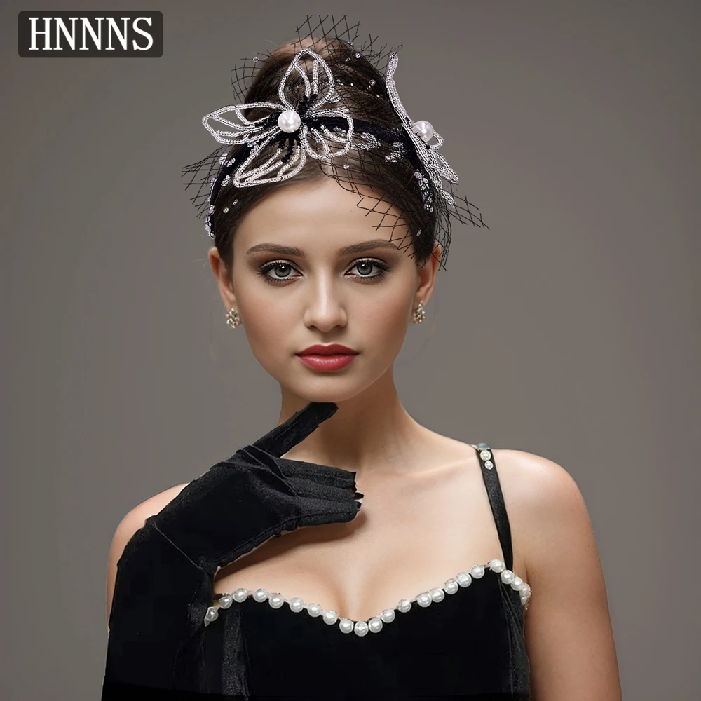 

TOPQUEEN Gentle Bridal Wedding Hepburn Hairband Handmade Weaving Elegant Ladies Banquet Dancing Party Hair Accessories YXA183